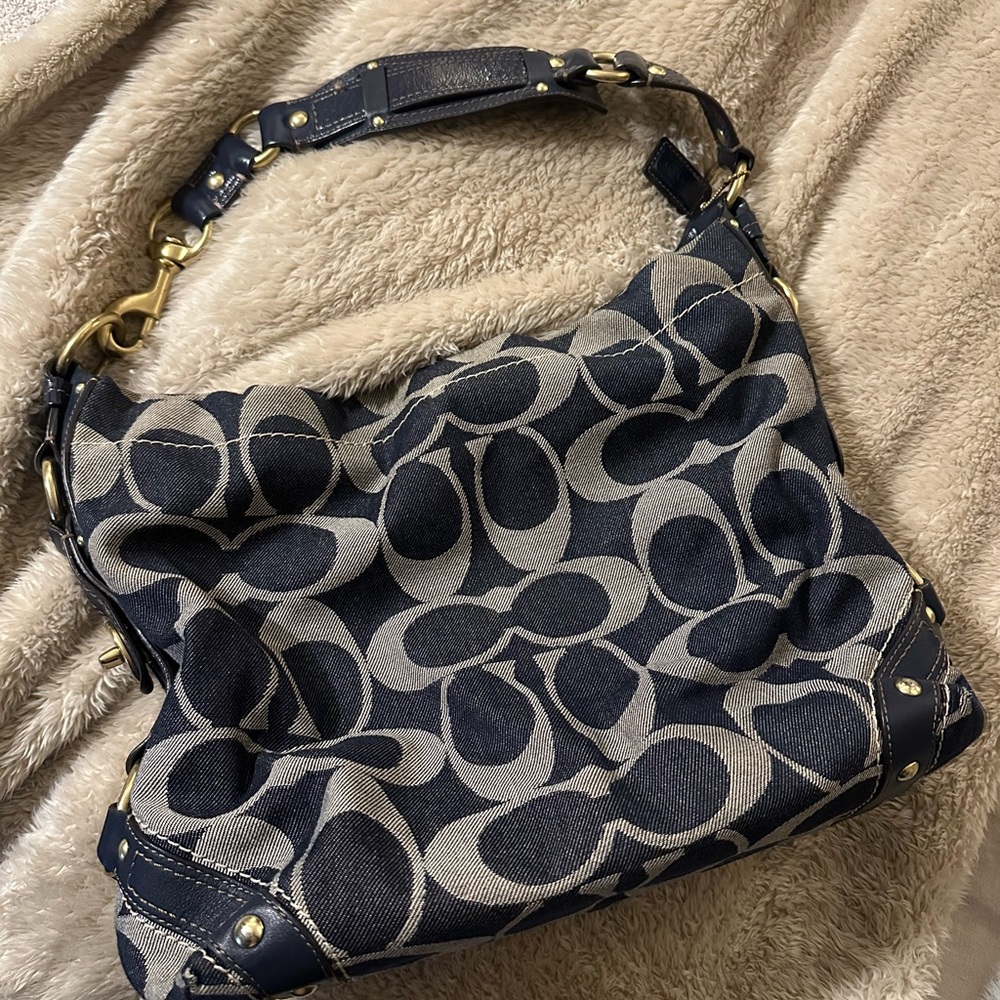 Coach Vintage Denim Signature Shoulder Bag